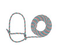 Weaver Leather Rope Cow Halter, Rope Halter, Coral/Gray/Teal