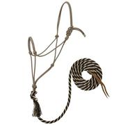 Weaver Leather Silvertip #95 - Cavezza in Corda, con lunghina da 3 m, Black/Tan