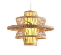 Weaving Chandeliers with Patterned Southeast Asia Style Antique Decor Hanging Light Traditional Restaurant Pendant Lights Chandelier for Kitchen Island, Living Room(45cm*40cm)
