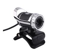 Web Camera, USB 2.0 12 M pixel Webcam Clip-on Web Camera HD Supporto rotante a 360 ° Microfono integrato per PC(Silver)