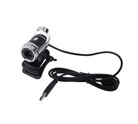 Web camera USB, webcam clip-on con supporto rotante a 360 °(Argento)