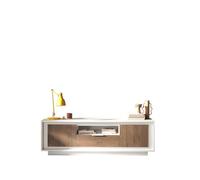 Web Convenienza Base TV con 2 Ante e 1 Cassetto Made in Italy - Credenza Contenitore Collezione Sky per Soggiorno Cucina Ingresso Sala da Pranzo Mobile Design Moderno - Bianco Laccato Opaco/mercure