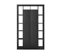 Web Convenienza Libreria Contenitore con 2 Ante - Made in Italy - Porta Riviste Contenitore Collezione Rimini per Soggiorno Cucina Ingresso e Sala da Pranzo Mobile Design moderno Nero Frassinato