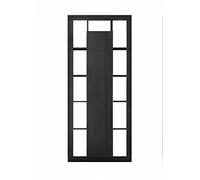 Web Convenienza Libreria Contenitore con Anta - Made in Italy - Porta Riviste Contenitore Collezione Rimini per Soggiorno, Cucina, Ingresso e Sala da Pranzo Mobile Design moderno Nero Frassinato