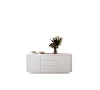 Web Convenienza Madia con 2 Ante e 3 Cassetti Made in Italy - Credenza Contenitore Collezione Sky per Soggiorno Cucina Ingresso Sala da Pranzo Mobile Design moderno originale - Bianco laccato opaco