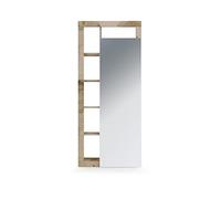 Web Convenienza Mobile Alto Ingresso - Made in Italy - Collezione Hamburg - interno con Appendiabiti e Ripiani Scarpe - Scarpiera di Design Moderno e Originale - Color Bianco Lucido e Pero