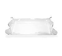 Web Convenienza Vassoio di Design in Plexiglass Flag Rettangolare Piccolo - Trasparente per Cucina, Soggiorno, Ufficio e Studio