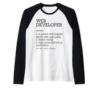 Web Developer Definizione di lavoro Personalizzato Divertente Maglia con Maniche Raglan