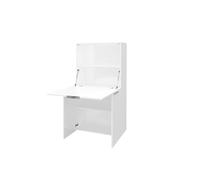 Web Furniture Dalia Scrivania, Melaminico, Bianco Laccato, Extra Large