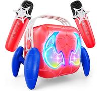 Web Hero Karaoke per Bambini con 2 Microfono Luci LED, Regalo Bambino 3-12 Anni Maschio Giochi per Bambini 3 4 5 6 7 8 9 10 11 12 Anni Regali Bambin Compleanno Festa Natale
