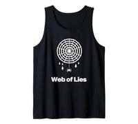 Web of Lies, Umorismo a Forma di Ragno, Design minimale e spettrale per Halloween Canotta