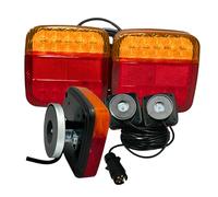 Web Truck Set di luci per rimorchi rimorchi magnetici, 20 LED con cablaggio da 7,5 m, connettore a 7 pin, omologazione E24