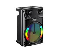 WEB world electronic business Cassa Acustica Ricaricabile 8 Pollici 20W Bluetooth USB Luci LED Microfono Karaoke - Nero