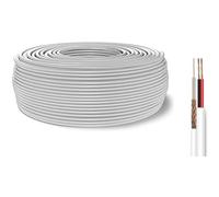 WEB world electronic business Cavo coassiale combinato per telecamere videosorveglianza RG59 con doppia alimentazione (2x0,50mm²) - Schermato e flessibile - 100 metri per CCTV DVR NVR