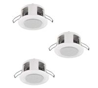 WEB world electronic business Set 3 pezzi - Altoparlante da incasso a soffitto 100V per interni - 10,3x7,5 cm - Bianco