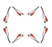 WEB world electronic business Set 4 Pezzi - Cavo Audio Stereo 2 RCA Maschio - 2 RCA Maschio - 3 Metri - Nero - Cavi Analogici RCA per Amplificatore, CD, DVD e Giradischi