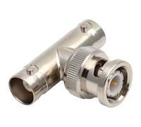 WEB world electronic business Set 5 Adattatori BNC a T (1 Maschio → 2 Femmine) - Connettori Coassiali Nichelati per TV, Video, CCTV, Antenne e Strumentazione Professionale