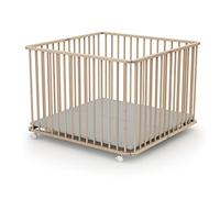 Webaby - Box bambini pieghevole legno - Faggio natural - 100 x 100 cm