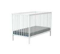 Webaby - Lettino bambini legno ONE - Bianco - 60 x 120-124 x 64,5 x 82 cm