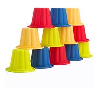 Webake 12 Pz Stampi per Budino Pirottini Silicone Muffin Stampi per Gelatina Cupcake Teglia per Stampi Scatole per Torta Gelati al Cioccolato Budini, 4 Colori Arcobaleno