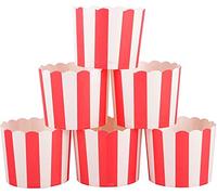 webake 50 Pz Pirottini di Carta per Muffin Cupcake in bacheca, Compleanni, teiere, Matrimoni e Feste - Bianco e Rosso