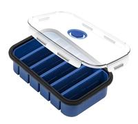 webake Contenitore per il congelamento della zuppa, in silicone, con coperchio, 1 pezzo, 6 fori, per zuppa, cubetti di ghiaccio, brodo, salsa o burro