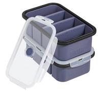 Webake Contenitore per zuppa in silicone da 250 ml, 2 pezzi, per congelatore in silicone, con coperchio, per congelatore, contenitore per alimenti, grande stampo per cubetti di ghiaccio per zuppe