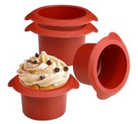 webake Mini stampi rotondi in silicone per friggitrice ad aria calda | Stampo per muffin e uova, in silicone, rotondo, antiaderente, per cupcake