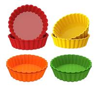 webake Mini Tart Tins Silicone 4 Pollici 8 Pezzi Piccoli Piatti Quiche