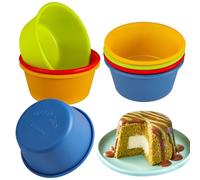 Webake - Pirottini in silicone riutilizzabili per muffin e cupcake, 8,9 cm, confezione da 8