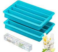 Webake Set da 2 Vassoio per Cubetti di Ghiaccio Borraccia in Silicone Bastoni di Ghiaccio per Sport E Bottiglie d'Acqua, 15,3 x 2 x 2 cm