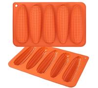 Webake Set di 2 stampi per pane in silicone per pannocchie di mais, per cuocere i bastoncini di mais del sud