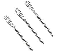 Webake Set di 3 Fruste in Acciaio Inox - Mini Frusta per Mescolare, Montare e Frustare