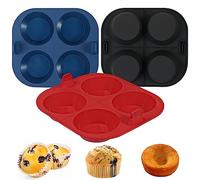 Webake Stampi in silicone per muffin, friggitrice ad aria, 3 pezzi, 4 tazze, 7 cm