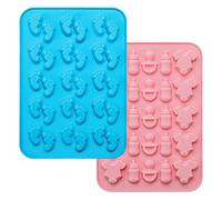 Webake Stampo in silicone per bambini, 2 pezzi, decorazione per torte, in silicone, per baby shower