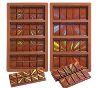 Webake stampo silicone olografico cioccolato Set di 2 stampi in silicone per cioccolatini, antiaderente, per olografico cioccolato