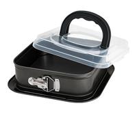 webake Teglia rettangolare con coperchio, 24 x 24 cm, forma quadrata | Stampo quadrato per torte, in acciaio al carbonio, antiaderente, 1 pezzo