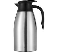 Webao 2 Litre Caraffa Termica in Acciaio Inox, Brocca Isolante a Doppia Parete per il Caffè, Tè e altre Bevande Calde e Fredde, Argento
