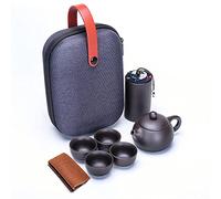 Webao Set da tè 7 pezzi Cinese Servizio da tè in ceramica Piccolo con teiera da 130ml e 4 tazze da tè da 30ml Set da tè portatile da viaggio come regalo
