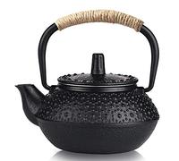 Webao Teiera in ghisa con infusore in acciaio inox, piccolo bollitore giapponese per tè sfuso, nero, 300 ml