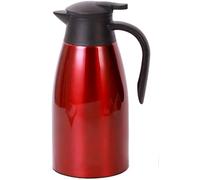 Webao Thermos - Thermos da 2 litri, in acciaio inox, con chiusura rapida, a doppia parete, per tè e caffè, colore: rosso