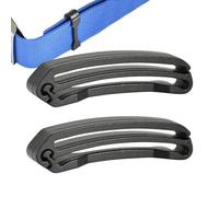 Webbing Connecting Clip - Black Webbing Connecting Clip | 2pcs Strap Ending Keeper Buckle | Strap Supplies with Quick Slip And Lightweight for Backpack Scuba Diving Webbing Strap, Webbing Strap Keep