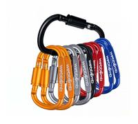 WEBBOMB 10 moschettoni colorati portachiavi carabiner hooks con chiusura a vite, portachiavi grande 8 cm, gancio per pompiere, chiavi, sport, escursionismo (colorato)