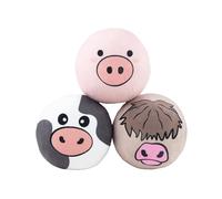 Webbox Farmyard Friends Squishies - Peluche Squeaky & Super Soft Dog Toys (3 pezzi)