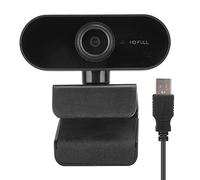 Webcam 1080P, Videocamera Web USB Videocamera per Computer HD con Angolazione Regolabile con Microfono Webcam Desktop per PC Portatile per Videochiamate(nero)