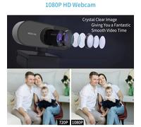 Webcam 2K QHD con microfono omnidirezionale e tecnologia avanzata di compressione video per videoconferenze, giochi e lezioni online senza