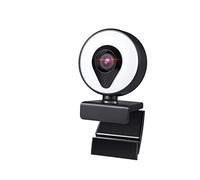Webcam 4K 2K 1080P. Con microfono AUTO FOCUS FOCUS fotocamera web 3 gradi anello luce abbellimento di illuminazione video for la webcam di trasmissione in diretta(1080P)