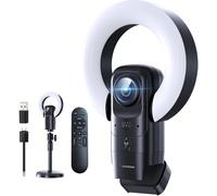 Webcam 4K con luce, webcam per PC con microfono, Plug and Play, fotocamera USB per desktop, messa a fuoco automatica, webcam per computer desktop Zoom Skype