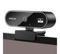 Webcam 4K, monitor video HD, telecamera wireless per streaming da 7,6 x 5,1 cm, con microfono integrato, dispositivo per chiamate aziendali, strumento per videoconferenze con configurazione