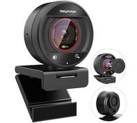 Webcam 4K per PC 1080P a 60fps Web Cam PDAF Auto Focus Webcam Dual Noise Cancelling Mics & 8X Zoom, 73 ° FOV Stream camera, Plug & Play computer camera w/Privacy Cover, Funziona con Zoom/Teams/Twitch